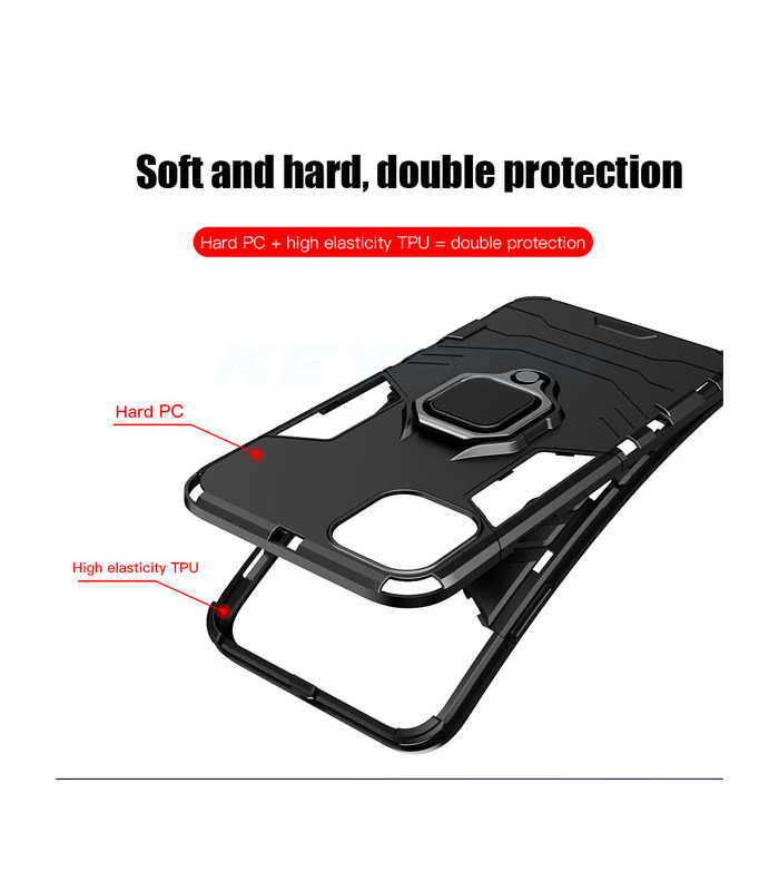 کاور محافظ کیشن مدل Keysion Shockproof Armor Ring Holder مناسب برای گوشی Apple iPhone 11 Pro
