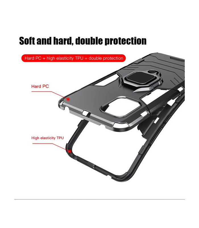 کاور محافظ کیشن مدل Keysion Shockproof Armor Ring Holder مناسب برای گوشی Xiaomi Mi 10 Lite/Mi 10 Youth