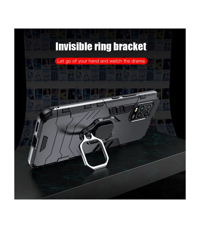 کاور محافظ کیشن مدل Keysion Shockproof Armor Ring Holder مناسب برای گوشی Xiaomi Mi 10 Lite/Mi 10 Youth