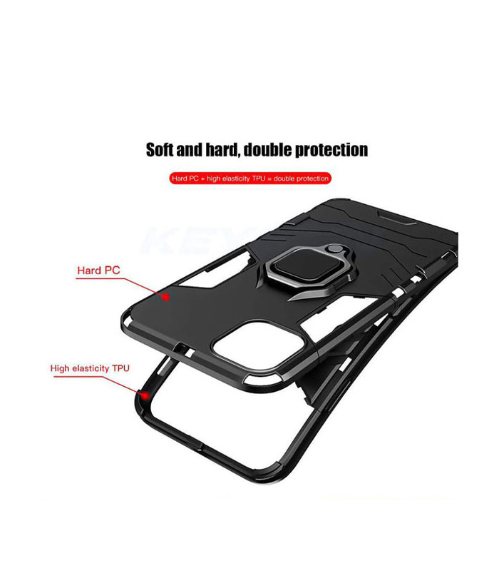 کاور محافظ کیشن مدل Keysion Shockproof Armor Ring Holder مناسب برای گوشی Apple iPhone 11