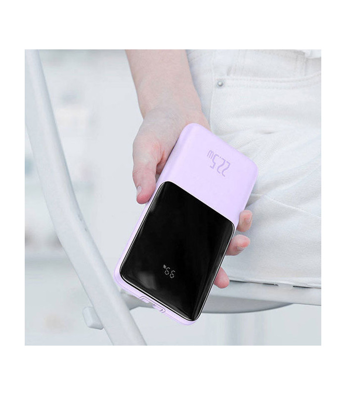 پاوربانک باسئوس مدل Elf Digital Display PPJL010001 با ظرفيت 10000 ميلی آمپر ساعت