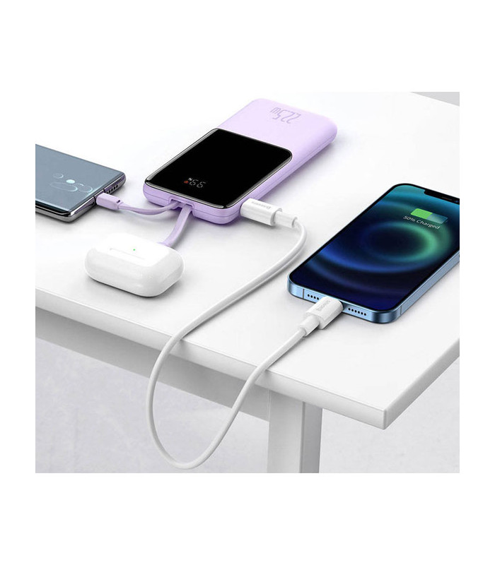 پاوربانک باسئوس مدل Elf Digital Display PPJL010001 با ظرفيت 10000 ميلی آمپر ساعت