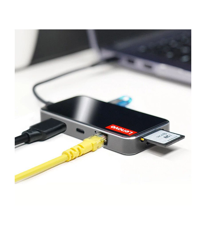 هاب 5 پورت لنوو مدل ER08 8 in 1 USB-C