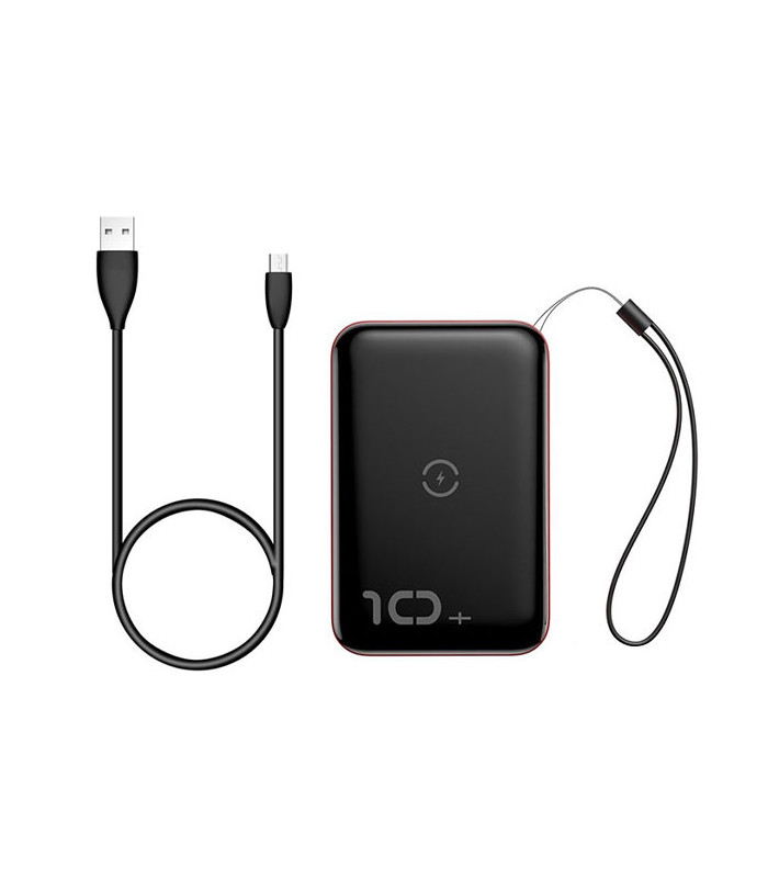 پاوربانک و شارژر بی سیم باسئوس مدل Mini S Bracket با ظرفيت 10000 ميلی آمپر ساعت