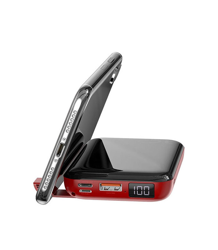 پاوربانک و شارژر بی سیم باسئوس مدل Mini S Bracket با ظرفيت 10000 ميلی آمپر ساعت