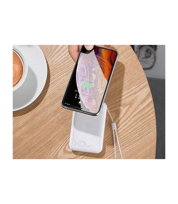 پاوربانک و شارژر بی سیم باسئوس مدل Mini S Bracket با ظرفيت 10000 ميلی آمپر ساعت