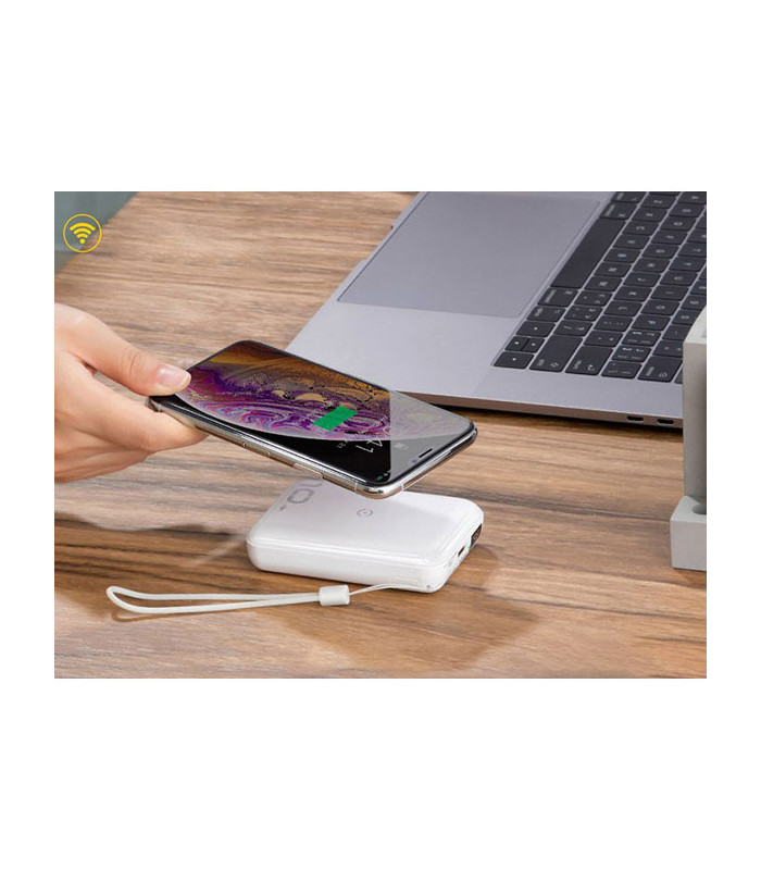 پاوربانک و شارژر بی سیم باسئوس مدل Mini S Bracket با ظرفيت 10000 ميلی آمپر ساعت