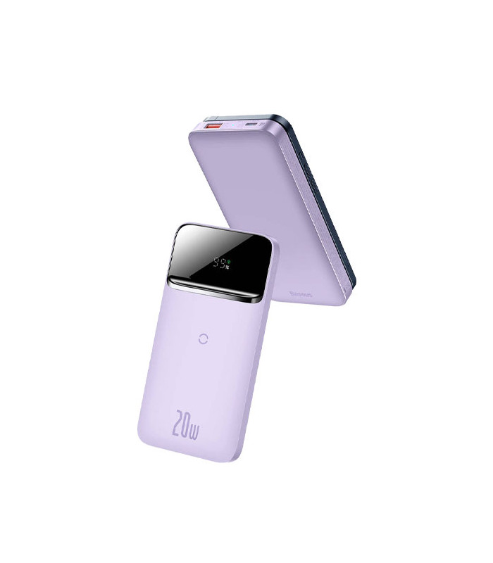 پاوربانک بی سیم فست شارژ مگنتی باسئوس مدل PPCX010005 با ظرفيت 10000 ميلی آمپر ساعت