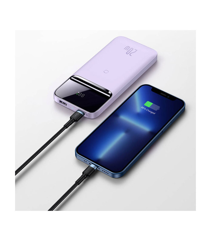 پاوربانک بی سیم فست شارژ مگنتی باسئوس مدل PPCX010005 با ظرفيت 10000 ميلی آمپر ساعت