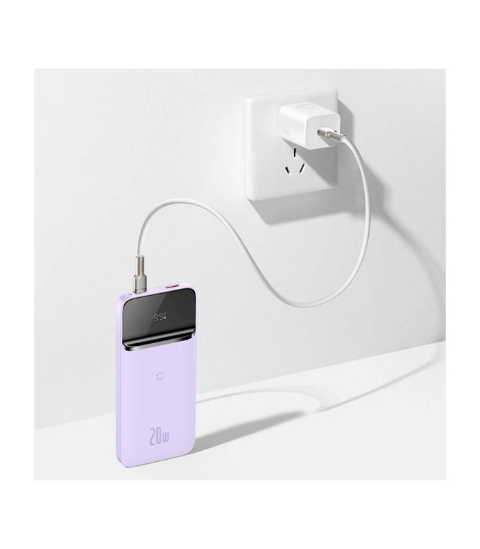 پاوربانک بی سیم فست شارژ مگنتی باسئوس مدل PPCX010005 با ظرفيت 10000 ميلی آمپر ساعت