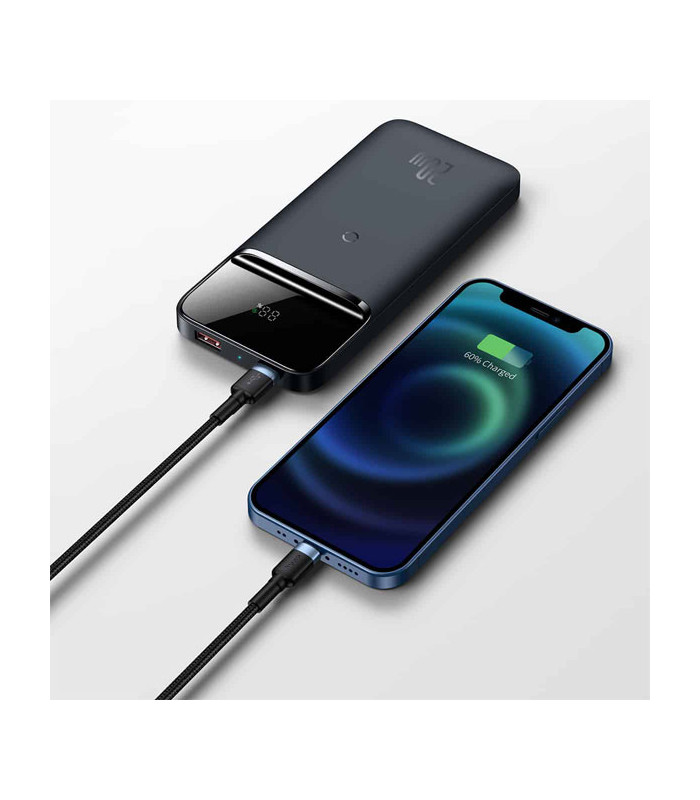 پاوربانک بی سیم فست شارژ مگنتی باسئوس مدل PPMT با ظرفيت 10000 ميلی آمپر ساعت