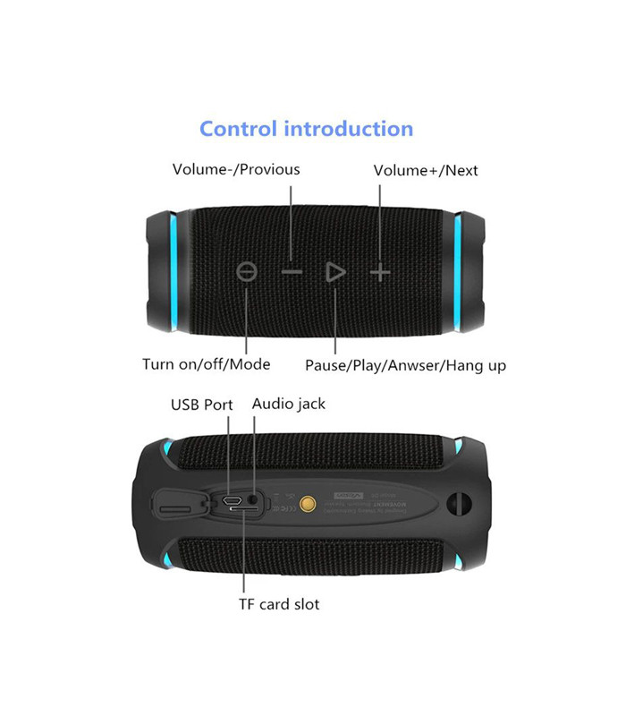 اسپیکر بلوتوثی قابل حمل دبلیو کینگ مدل D3 Mini