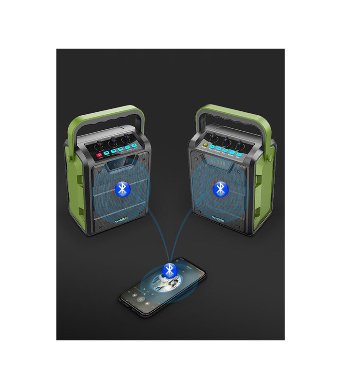 اسپیکر بلوتوثی قابل حمل دبلیو کینگ مدل H2S