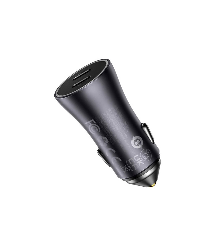 شارژر فندکی دو پورت باسئوس مدل Golden Contactor Pro CGJP000013 توان 40 وات