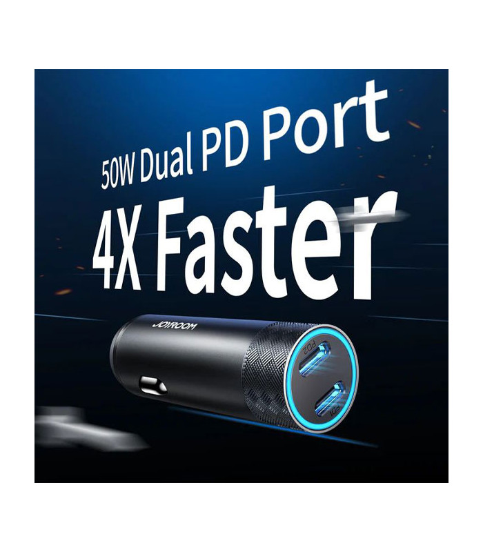 شارژر فندکی فست شارژ جویروم مدل JR-CL13 توان 50 وات