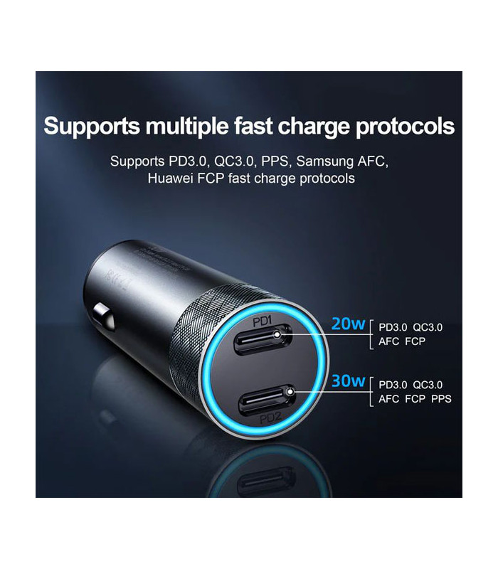 شارژر فندکی فست شارژ جویروم مدل JR-CL13 توان 50 وات