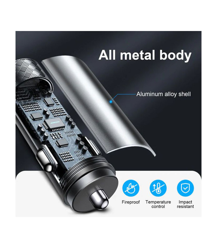 شارژر فندکی فست شارژ جویروم مدل JR-CL13 توان 50 وات