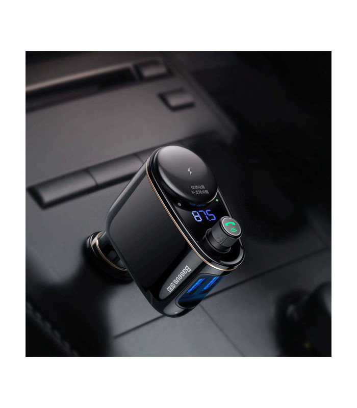 شارژر فندکی و پخش کننده بلوتوث باسئوس مدل Locomotive CCALL-RH01