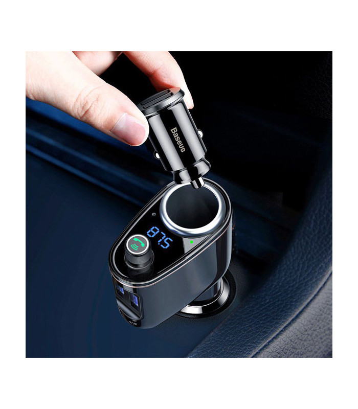 شارژر فندکی و پخش کننده بلوتوث باسئوس مدل Locomotive CCALL-RH01