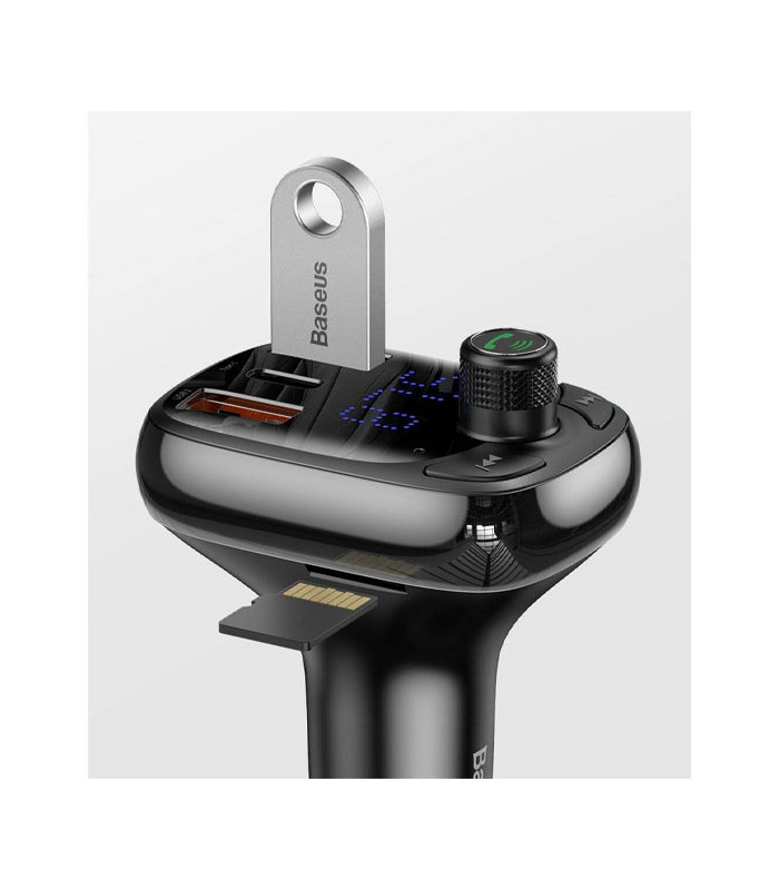 شارژر فندکی و پخش کننده بلوتوث باسئوس مدل T Typed CCTM-B01