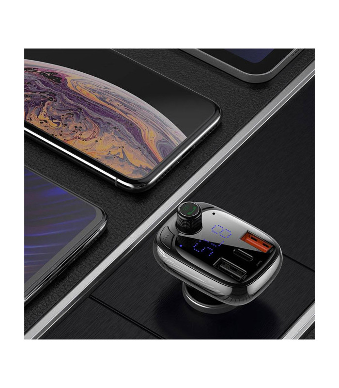 شارژر فندکی و پخش کننده بلوتوث باسئوس مدل T Typed CCTM-B01