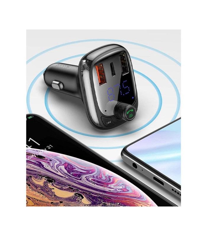 شارژر فندکی و پخش کننده بلوتوث باسئوس مدل T Typed CCTM-B01