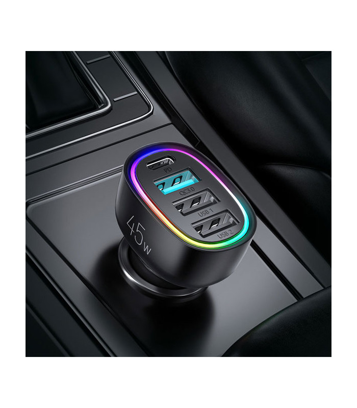 شارژر فندکی فست شارژ جویروم مدل JR-CL09 توان 45 وات