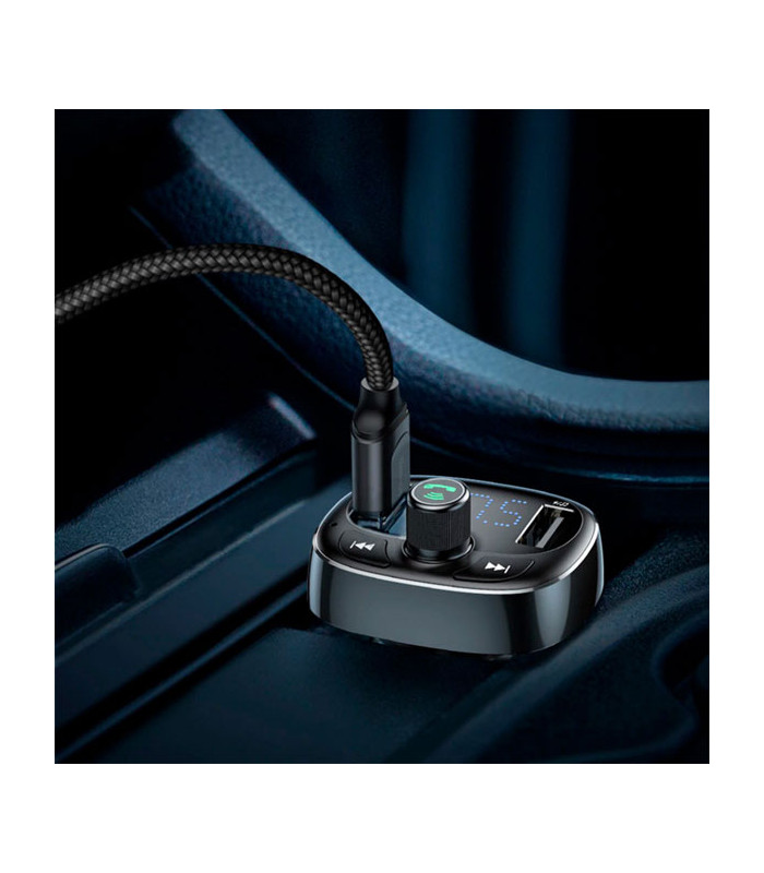 شارژر فندکی و پخش کننده بلوتوث باسئوس مدل T Typed CCALL-TM01