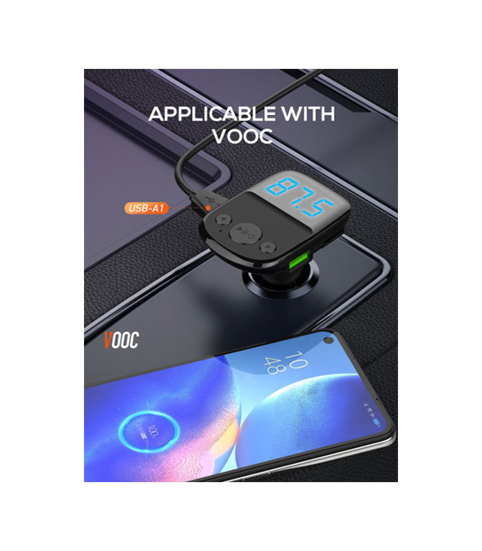 شارژر فندکی و پخش کننده بلوتوث الدینیو مدل C706Q توان 25 وات