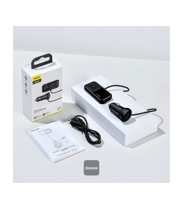 شارژر فندکی و پخش کننده بلوتوث باسئوس مدل T Typed S-16