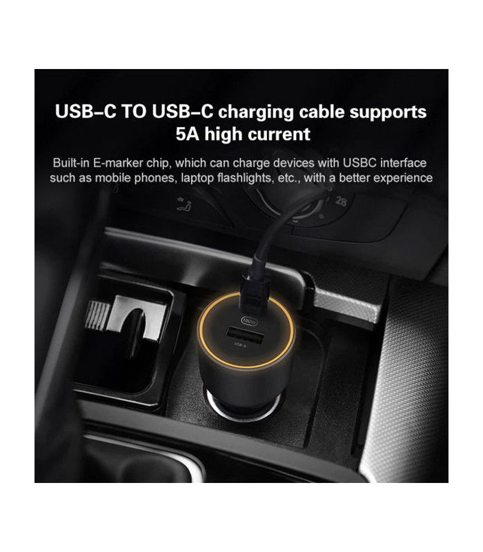 شارژر فندکی فست شارژ شیائومی مدل CC07ZM توان 100 وات