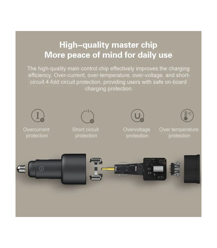 شارژر فندکی فست شارژ شیائومی مدل CC07ZM توان 100 وات