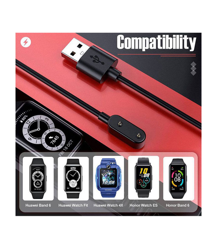 شارژر ساعت هوشمند هوآوی مدل Watch Fit / Band 6 / Watch 4X / Honor Band 6 / Watch ES