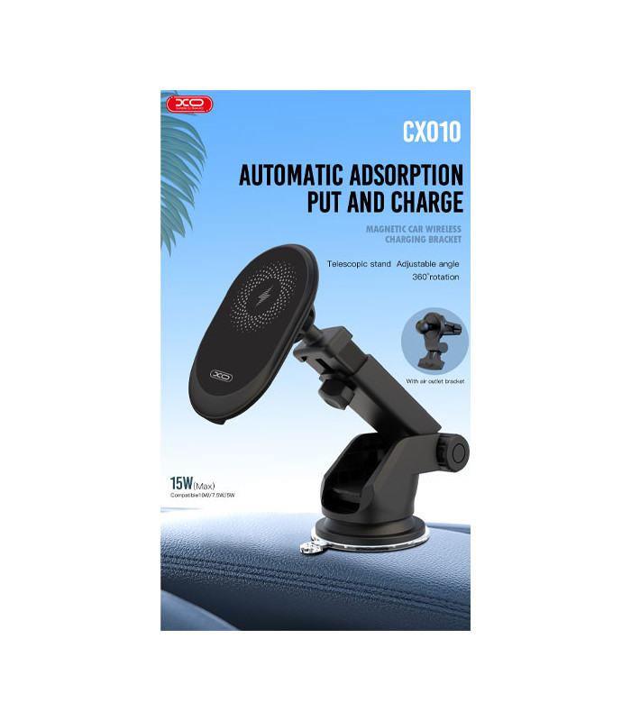 پایه نگهدارنده و شارژر وایرلس آهنربایی گوشی موبایل ایکس او مدل CX010