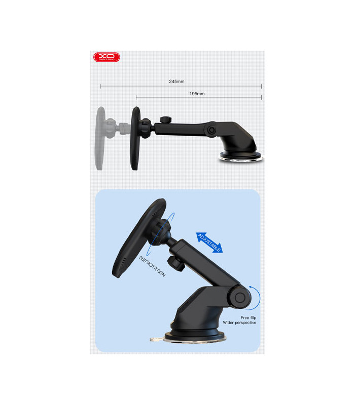 پایه نگهدارنده و شارژر وایرلس آهنربایی گوشی موبایل ایکس او مدل CX010