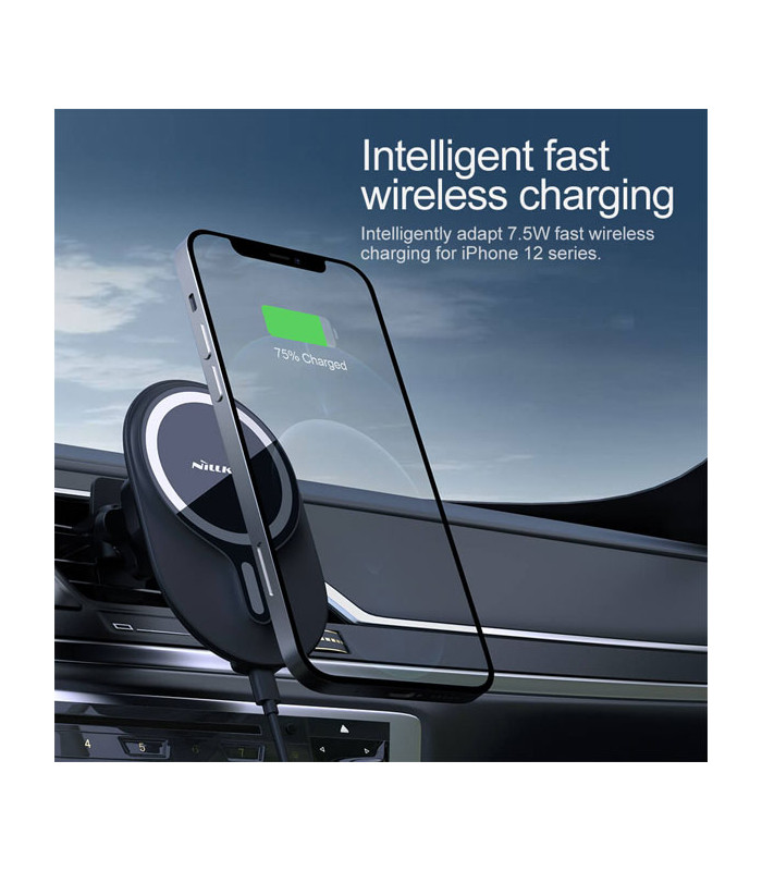 پایه نگهدارنده و شارژر وایرلس گوشی موبایل نیلکین مدل MagRoad NKT08