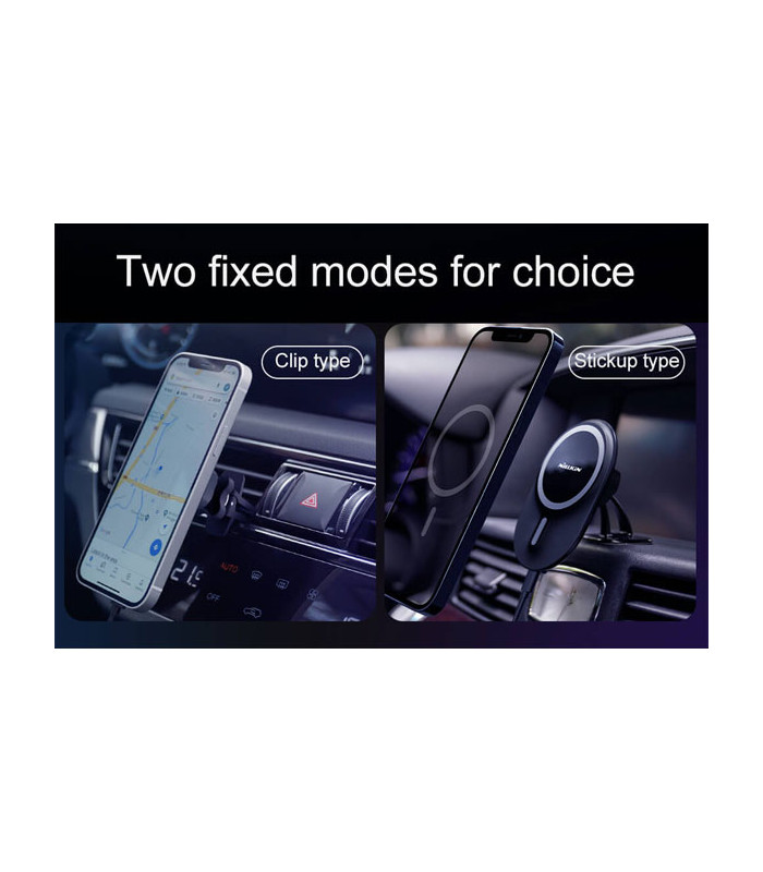 پایه نگهدارنده و شارژر وایرلس گوشی موبایل نیلکین مدل MagRoad NKT08