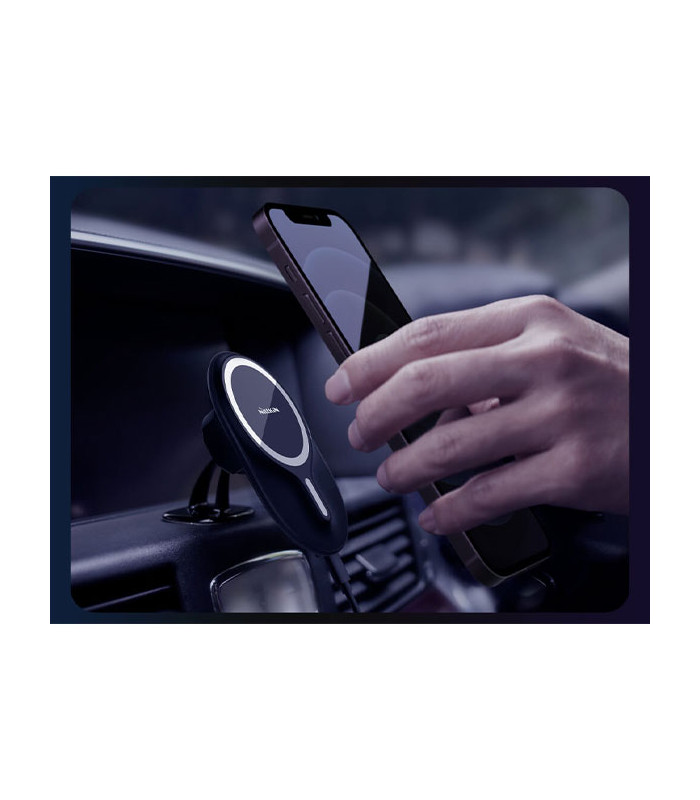 پایه نگهدارنده و شارژر وایرلس گوشی موبایل نیلکین مدل MagRoad NKT08