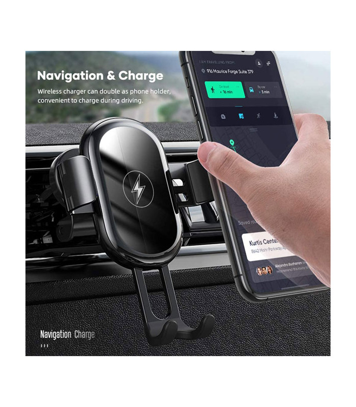 پایه نگهدارنده و شارژر وایرلس گوشی موبایل راک مدل W31