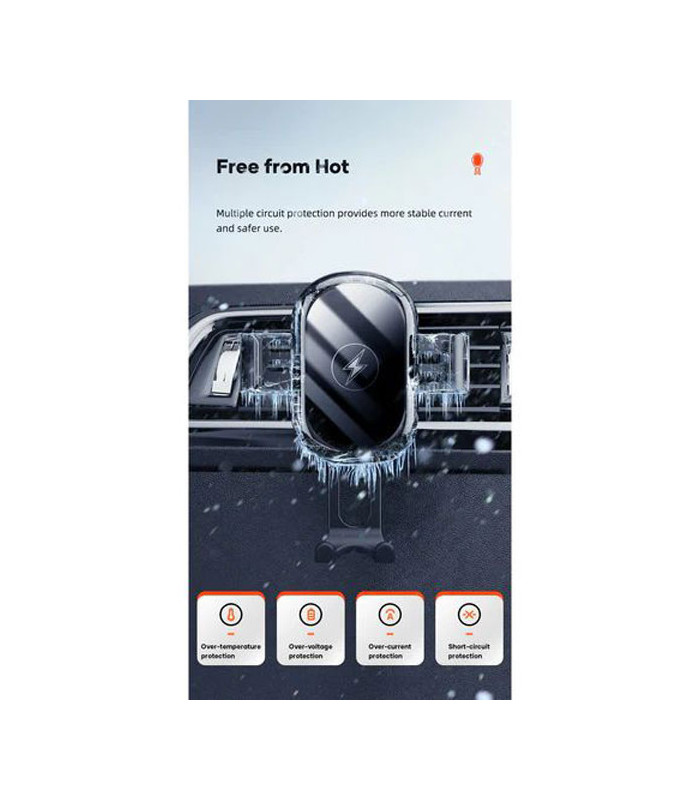 پایه نگهدارنده و شارژر وایرلس گوشی موبایل راک مدل W31