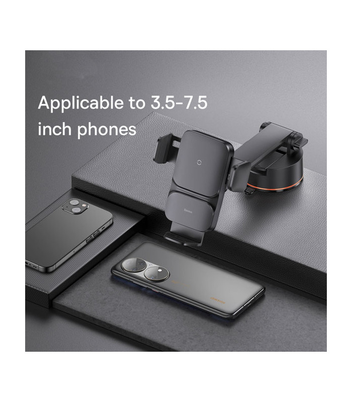 پایه نگهدارنده و شارژر وایرلس گوشی موبایل باسئوس مدل Wisdom Auto Alignment CGZX000101