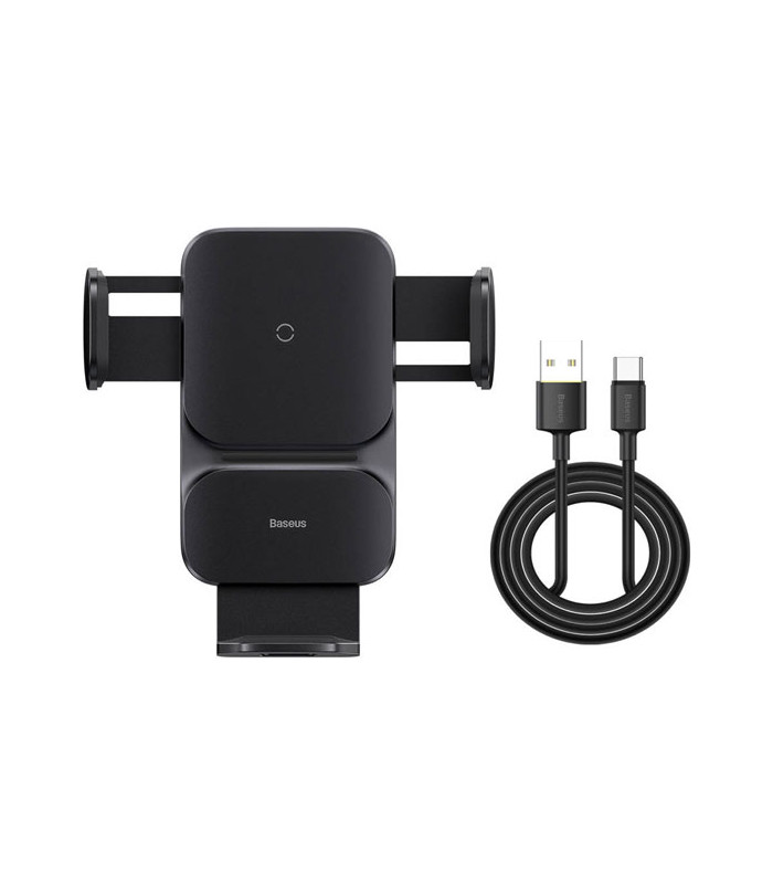 پایه نگهدارنده و شارژر وایرلس گوشی موبایل باسئوس مدل Wisdom Auto Alignment CGZX000001