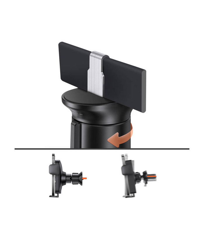 پایه نگهدارنده و شارژر وایرلس گوشی موبایل باسئوس مدل Wisdom Auto Alignment CGZX000001