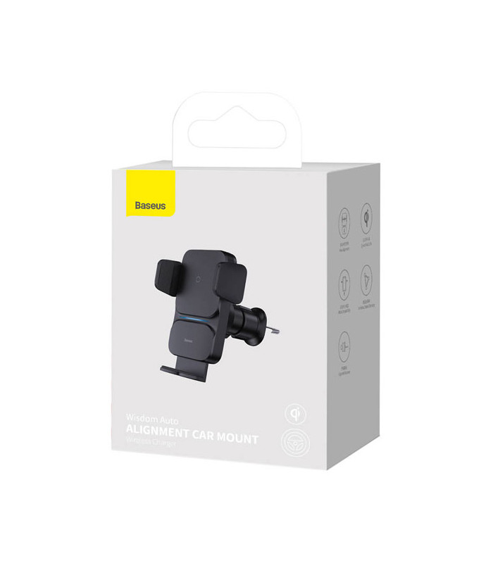 پایه نگهدارنده و شارژر وایرلس گوشی موبایل باسئوس مدل Wisdom Auto Alignment CGZX000001