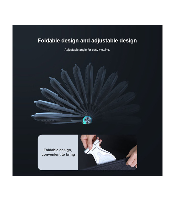 پایه نگهدارنده و شارژر وایرلس رومیزی گوشی موبایل نیلکین مدل NKT11 MagStand