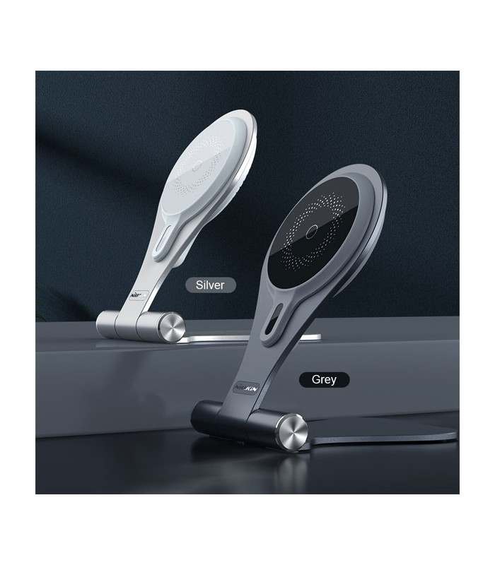 پایه نگهدارنده و شارژر وایرلس رومیزی گوشی موبایل نیلکین مدل NKT11 MagStand