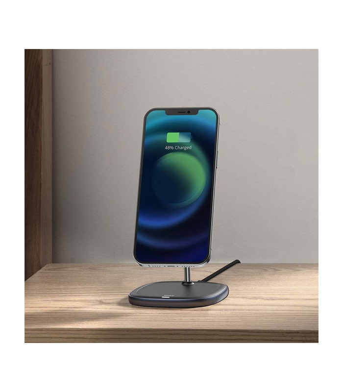 پایه نگهدارنده و شارژر وایرلس گوشی موبایل باسئوس مدل Swan WXSW-01