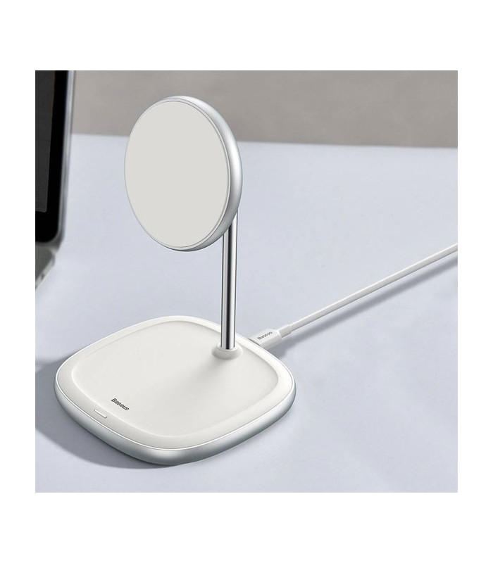 پایه نگهدارنده و شارژر وایرلس گوشی موبایل باسئوس مدل Swan WXSW-01