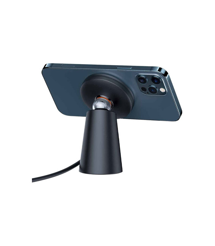 پایه نگهدارنده و شارژر وایرلس رومیزی گوشی موبایل باسئوس مدل Simple Magnetic CCJJ000001