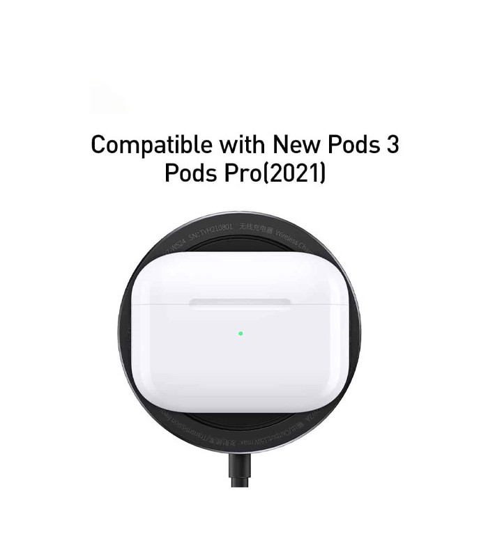 پایه نگهدارنده و شارژر وایرلس رومیزی گوشی موبایل باسئوس مدل Simple Magnetic CCJJ000001